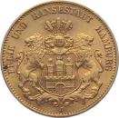 Hamburg 20 Mark 1913 J - Stadtwappen mit Schildhalter